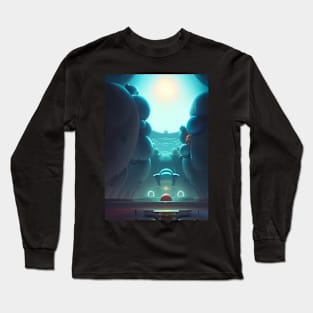 BLUE SPACEPORT ON PLANET TAG Long Sleeve T-Shirt